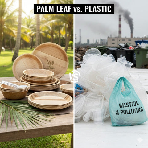 Palm Leaf vs Plastic Plates:  Why Food Looks Better on Natural Materials