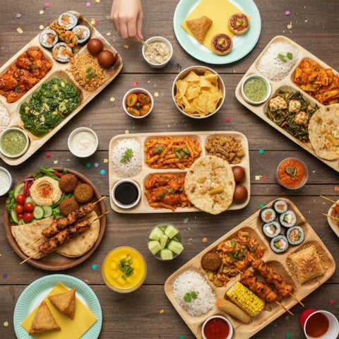 Palm Leaf Thali Plates for Catering & Restaurants | Eco-Friendly Divided Plates