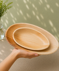 Oval Palm Leaf Plates | Eco-Friendly Disposable Plates | 2 Elegant Sizes - Canape King