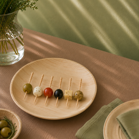 Wooden Cocktail Sticks 6.5cm | Professional Turned & Pointed Picks | Food-Grade Toothpicks - Canape King