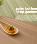 Palm Leaf Teardrop Spoons | Eco-Friendly Tasting Spoons | Elegant Appetizer Serveware - Canape King