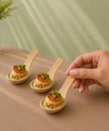 Palm Leaf Canapé Spoons 14cm | Eco-Friendly Tasting Spoons | Premium Appetizer Serveware - Canape King