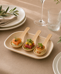 Palm Leaf Canapé Spoons 14cm | Eco-Friendly Tasting Spoons | Premium Appetizer Serveware - Canape King