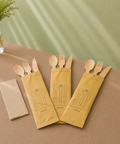 Birchwood Cutlery Sets | Eco-Friendly Wooden Cutlery | Knife, Fork & Spoon Sets - Canape King