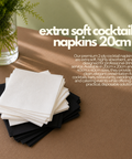 Extra Soft Cocktail Napkins 20cm | Premium 2-Ply Paper Napkins | Professional Bar Service - Canape King