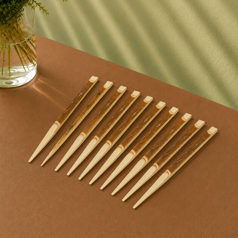 Bamboo Kuromoji Skewers 6-15cm | Japanese Black Willow Picks | Traditional Asian Skewers