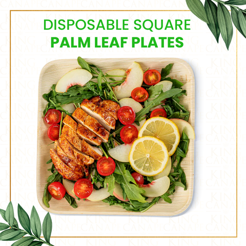 7-25cm Square Palm Leaf Plates | Premium Eco-Friendly Disposable Plates | 5 Sizes