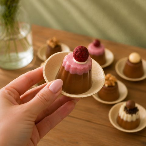 Small Palm Leaf Dishes & Bowls | Eco-Friendly Mini Bowls | Perfect for Dips & Appetizers