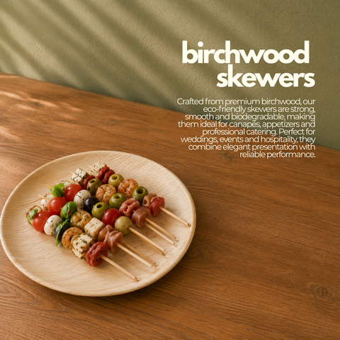 Birchwood Skewers | Premium Food Picks | Eco-Friendly Professional Skewers - Canape King