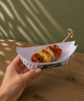 Newspaper Print Food Boats 9-19cm | Retro-Style Serving Boats | Street Food Containers - Canape King