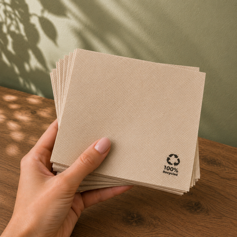 Eco-Friendly Cocktail Napkins | 2-Ply Sustainable Napkins | Biodegradable Bar Service - Canape King