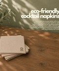 Eco-Friendly Cocktail Napkins | 2-Ply Sustainable Napkins | Biodegradable Bar Service - Canape King