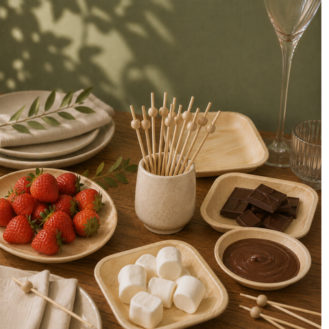 Bamboo Ball Skewers 15cm | Decorative Food Picks | Professional Party Skewers - Canape King