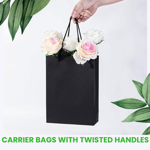 Kraft Paper Bags with Twisted Handles | Eco-Friendly Shopping Bags | 26x20x27cm