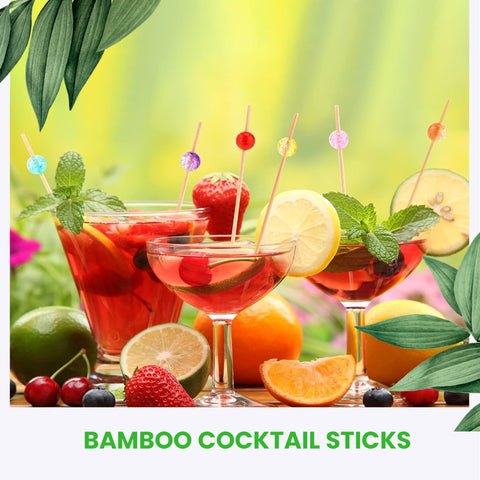 Glass Bead Sparkle Skewers 10cm | Luxury Crystal Food Picks | Premium Party Skewers