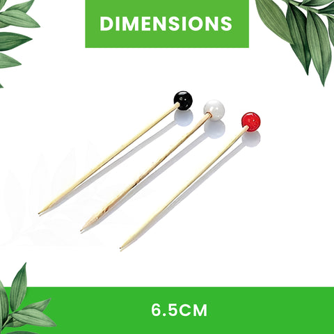 Glass Bead Sparkle Skewers 10cm | Luxury Crystal Food Picks | Premium Party Skewers