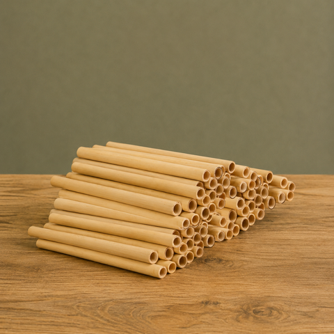 Natural Reed Drinking Straws 14/20cm | Eco-Friendly Cocktail Straws | Sustainable Straws - Canape King