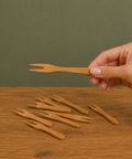 Bamboo Shaped Forks 9cm | Eco-Friendly Asian-Style Forks | Sustainable Serveware - Canape King