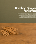 Bamboo Shaped Forks 9cm | Eco-Friendly Asian-Style Forks | Sustainable Serveware - Canape King