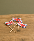 Union Jack Flag Skewers 10cm | British Theme Party Picks | Patriotic Food Skewers - Canape King