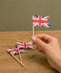 Union Jack Flag Skewers 10cm | British Theme Party Picks | Patriotic Food Skewers - Canape King