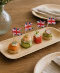 Union Jack Flag Skewers 10cm | British Theme Party Picks | Patriotic Food Skewers - Canape King