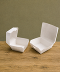 Mini Burger Boxes 7-9cm | White Card Food Containers | Take-Away Slider Boxes - Canape King