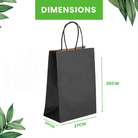 Kraft Paper Bags with Twisted Handles | Eco-Friendly Shopping Bags | 26x20x27cm