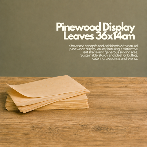 Pinewood Display Leaves 36x14cm | Natural Food Presentation Platters