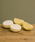 Muslin White/Yellow Lemon Wedge Bags | Elasticated Citrus Covers | Professional Food Service - Canape King