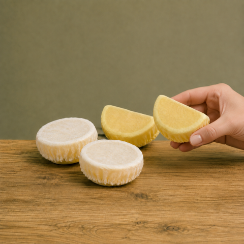 Muslin White/Yellow Lemon Wedge Bags | Elasticated Citrus Covers | Professional Food Service - Canape King