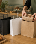 Kraft Paper Bags with Twisted Handles | Eco-Friendly Shopping Bags | 26x20x27cm - Canape King