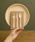 125-Piece Eco Pack | Round Palm Leaf Party Bundle | 25cm Plates, Cutlery & Napkins Set - Canape King