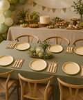 125-Piece Eco Pack | Round Palm Leaf Party Bundle | 25cm Plates, Cutlery & Napkins Set - Canape King