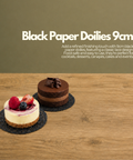Black Paper Doilies 9cm | Elegant Lace Design | Professional Food Service Doilies - Canape King