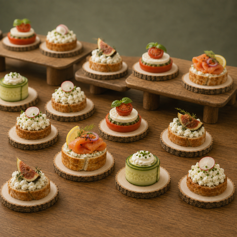 Natural Wood Tree Slices 5cm | Rustic Wedding Décor | Real Wood Rounds - Canape King