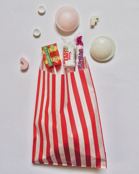Candy Stripe Paper Bags 18x13cm | 1000 Pack Food-Grade Bags | Professional Service Bags