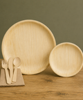 150-Piece Eco Pack | Round Palm Leaf Party Bundle | 25cm Plates, Cutlery & Napkins Set - Canape King