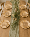 150-Piece Eco Pack | Round Palm Leaf Party Bundle | 25cm Plates, Cutlery & Napkins Set - Canape King