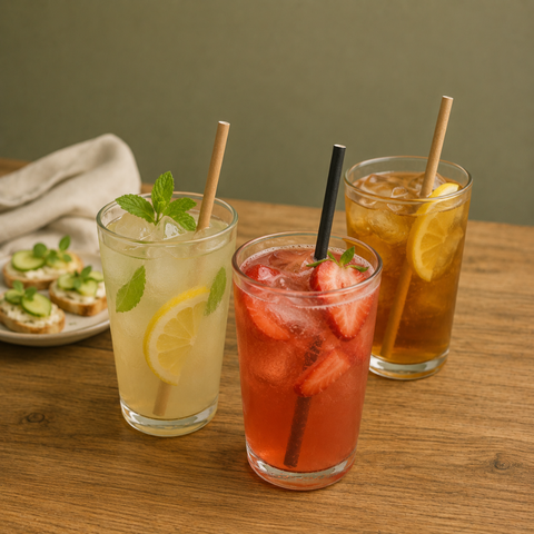 Eco-Friendly Paper Straws 6mm | Black & Brown Drinking Straws | Sustainable Bar Supplies