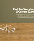 Golf Tee Wooden Skewers 12cm | Sports Theme Food Picks | Golf Party Skewers - Canape King