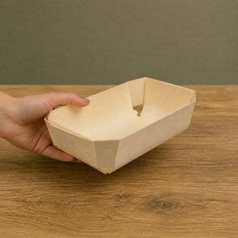 Pinewood Baking Moulds | Eco-Friendly Serving Dishes | Natural Food Containers