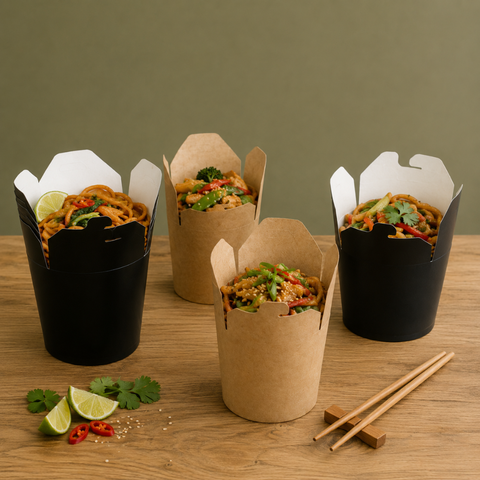 Round Take-Away Boxes | Eco-Friendly Food Containers | Small Portion Boxes - Canape King