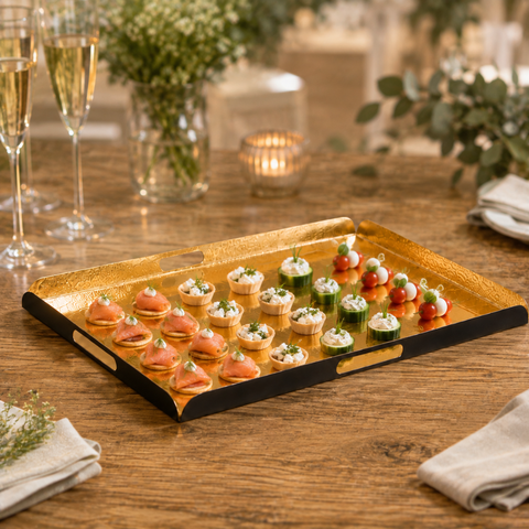 Cardboard Trays with Handles 28x42cm | Professional Serving Trays | 750GSM Strong Service Trays - Canape King