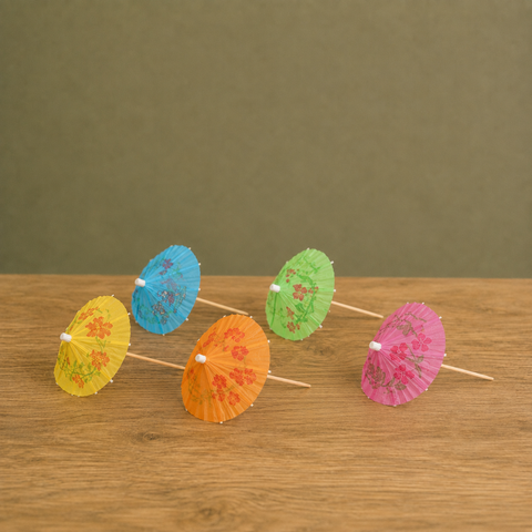 Paper Cocktail Parasols 10cm | Drink Umbrellas | 144pcs Party Decorations