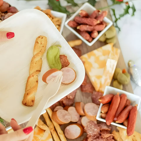 7-25cm Square Palm Leaf Plates | Premium Eco-Friendly Disposable Plates | 5 Sizes