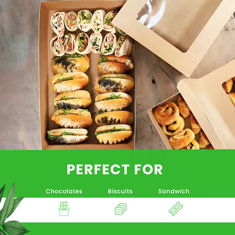 Platter Box with Window 38.5x26x8.5cm | Professional Catering Box | Display Food Container