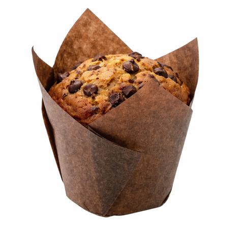 Tulip Muffin Wrap 160mm | Brown Greaseproof Bakery Wrap - Canape King