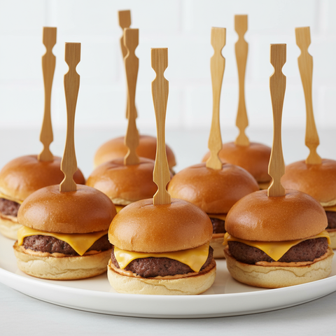 Bamboo Buffet Forks 9cm | Eco-Friendly Mini Forks | Sustainable Catering Utensils