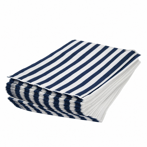 Candy Stripe Paper Bags 18x13cm | 1000 Pack Food-Grade Bags | Professional Service Bags - Canape King